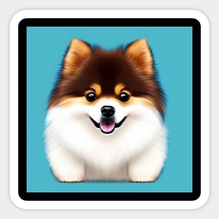 Lindo Perrito Pomerania Sticker